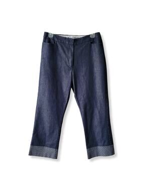 Dorothy Perkins Women Crop Cuffed Straight Jean 10 Preppy Retro Nautical Coastal